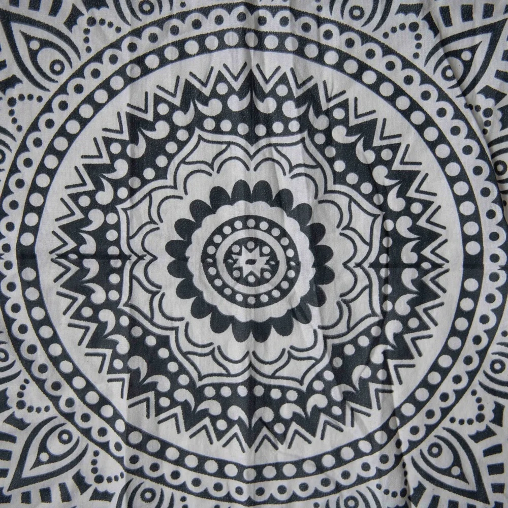 Floral Mandala Print Boho Tapestry Wall Hanging